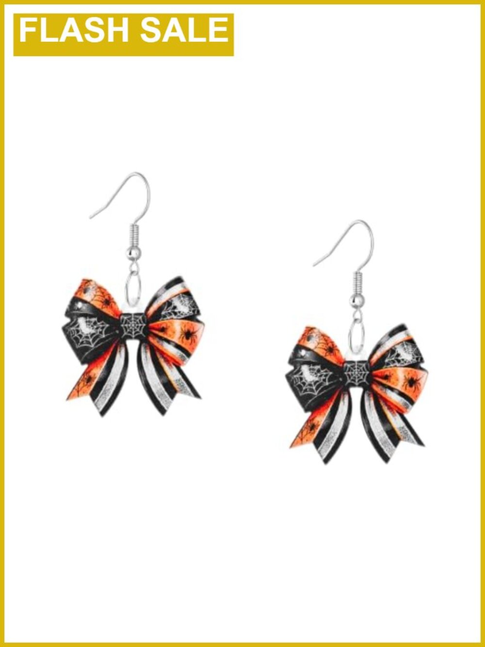 Halloween Drop Dangle Earrings Lightweight Acrylic Gothic Ghost Bow Pumpkin